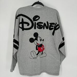 Mickey Mouse Disney Women's Small Long Sleeve Jersey Gray Spirit
